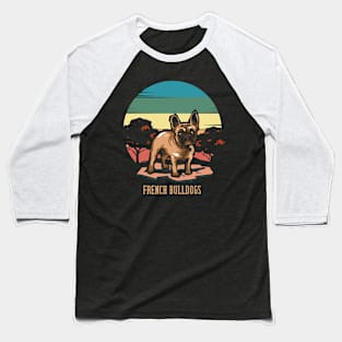 French Bulldogs | Retro design for Dog Lovers Baseball T-Shirt
